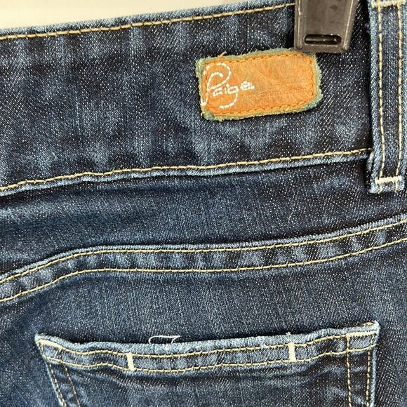 Paige Hidden Hills Dark Wash Boot Cut Premium Denim Jeans Size 26 - Picture 8 of 16